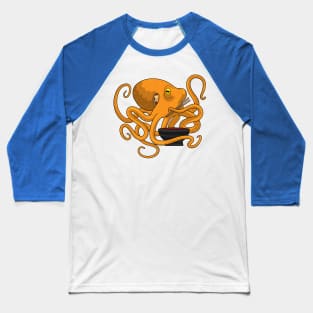 Octopus Ramen Bowl Baseball T-Shirt